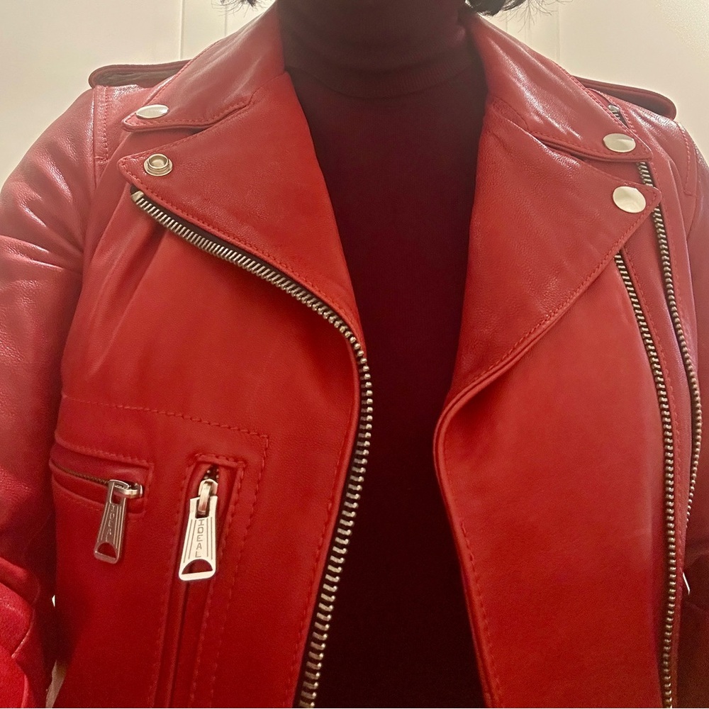 🔥🔥 R13 Red Leather Moto Jacket - Picture 6 of 16